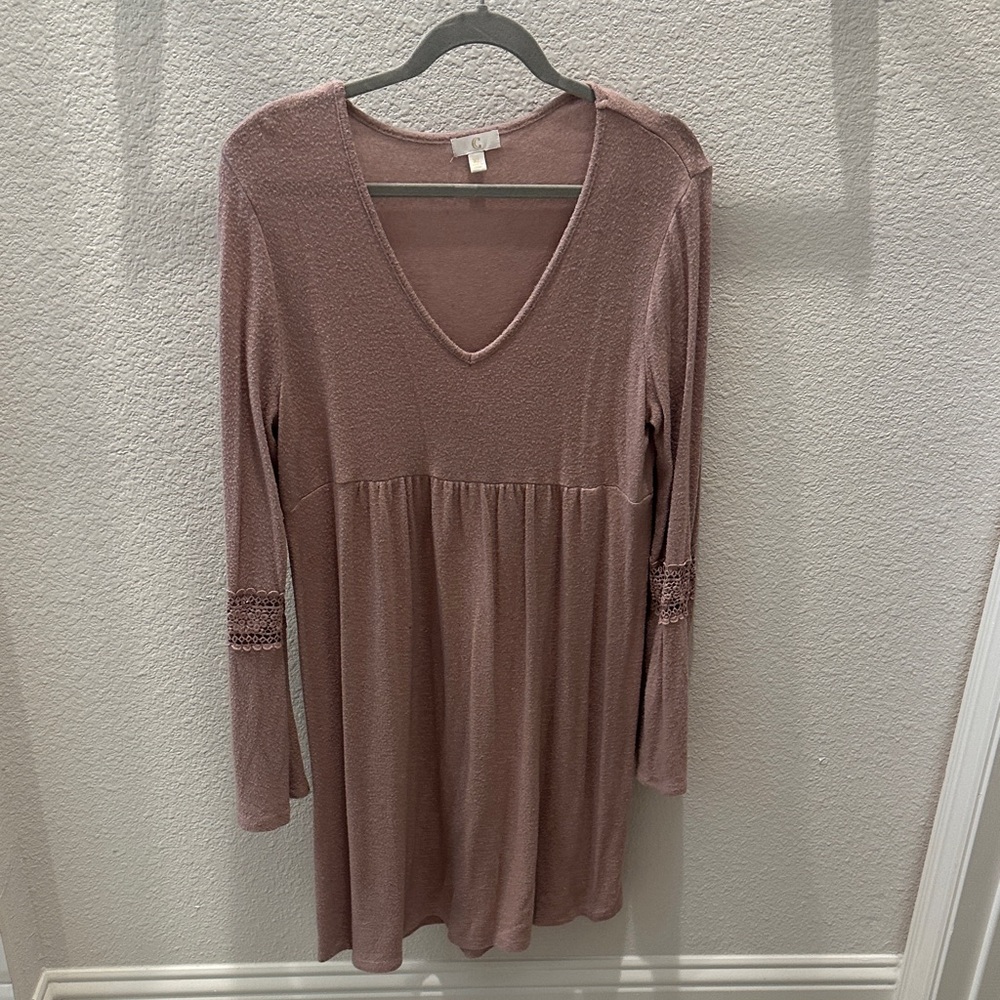 Mauve Long Sleeve Dress